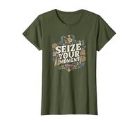 Disney Pixar Coco Seize Your Moment T-Shirt, Women, Olive Green, Large