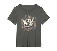 Disney Pixar Coco Seize Your Moment T-Shirt, Women's Plus, Asphalt Grey, 6X