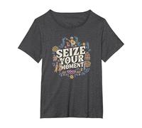 Disney Pixar Coco Seize Your Moment T-Shirt, Women's Plus, Dark Heather Grey, 1X
