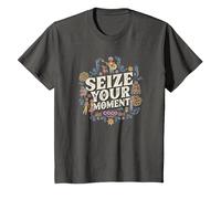 Disney Pixar Coco Seize Your Moment T-Shirt, Youth, Asphalt Grey, 4T