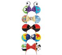 Disney Pixar Ears Headband Multipack, Officially Licensed by Disguise, Includes 5 Headbands, Inspired by Monsters Inc, Up, Toy Story, The Incredibles and Pixar Lamp, Mickey Ears for Kids