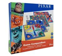 Disney Pixar Games Compendium, Enjoy 4 x Board Games, Nine Men's Morris, Draughts, Ludo, Ladders Game, Great Gift For Ages 5+