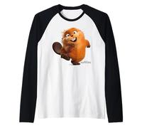 Disney Pixar Hoppers Beaver Mabel Happy Run Raglan Baseball Tee