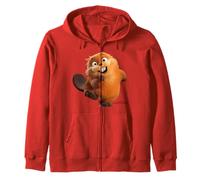 Disney Pixar Hoppers Beaver Mabel Happy Run Zip Hoodie