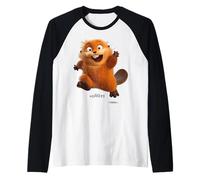 Disney Pixar Hoppers Beaver Mable Running Happy To Say Hello Raglan Baseball Tee