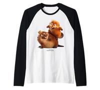 Disney Pixar Hoppers King George And Mabel Playing Together Raglan Baseball Tee