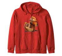 Disney Pixar Hoppers King George And Mabel Playing Together Zip Hoodie