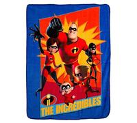 Disney-Pixar Incredibles 2, "Family Heroes" Micro Raschel Throw Blanket, 46" x 60", Multi Color, 1 Count