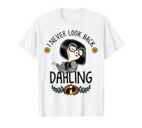 Disney Pixar Incredibles Edna Never Look Back Text T-Shirt