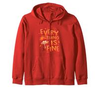 Disney Pixar Inside Out 2 Everything Is Fine Anxiety Logo Zip Hoodie