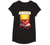 Disney Pixar Inside Out Anger Graphic T-Shirt T-Shirt, Girls, Black, Small