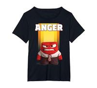 Disney Pixar Inside Out Anger Graphic T-Shirt T-Shirt, Women's Plus, Black, 6X