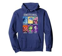 Disney Pixar Inside Out Emotional Adventures Text Group Shot Pullover Hoodie, Adult Unisex, Navy Blue, XX-Large