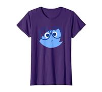 Disney Pixar Inside Out Sad Face Halloween T-Shirt, Women, Purple, Large