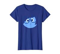 Disney Pixar Inside Out Sad Face Halloween T-Shirt, Women, Royal Blue, 3X-Large