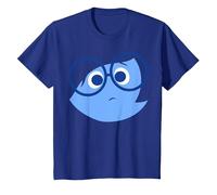 Disney Pixar Inside Out Sadness Large Face Portrait T-Shirt, Youth, Royal Blue, Small