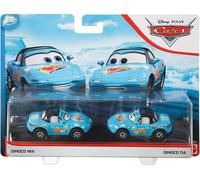 Disney Pixar Mattel Dinoco Mia & Dinoco Tia 1:55 Diecast Vehicle - 2 Pack Set