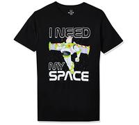 Disney Pixar Men's Buzz Space Short Sleeve T-shirt Shirt Black S