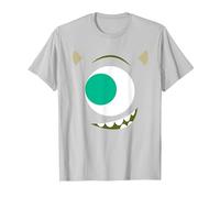 Disney Pixar Monsters, Inc. Big Face Mike Wazowski Costume T-Shirt, Men, Silver Grey, 3X-Large
