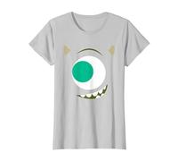 Disney Pixar Monsters, Inc. Big Face Mike Wazowski Costume T-Shirt, Women, Silver Grey, X-Large