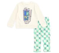 Disney Pixar Monsters Inc. Newborn Baby Boys Waffle Knit Pullover Sweatshirt & Jogger Pants Set Tusk/Pale Aqua 3-6 Months