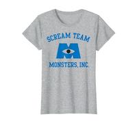 Disney Pixar Monsters Inc. Scream Team Logo T-Shirt, Women, Heather Grey, Medium