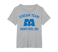 Disney Pixar Monsters Inc. Scream Team Logo T-Shirt, Women's Plus, Heather Grey, 3X