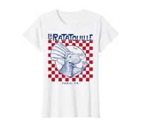 Disney Pixar Ratatouille Remy Paris Checkerboard T-Shirt, Women, White, XX-Large