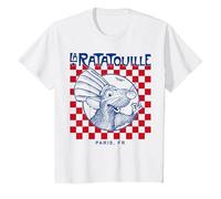 Disney Pixar Ratatouille Remy Paris Checkerboard T-Shirt, Youth, White, 3T