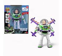 Mattel Disney and Pixar Toy Story 5 Action Figure, 12” Flight Mode Hi-Tech Edition Buzz Lightyear with Wing Activation, 35 Plus Sounds , JKL97