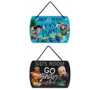 Disney Pixar Toy Story Andy’s Room and Sid’s Room Reversible Hanging Wood Sign - Fun Double-Sided Toy Story Wall Decor