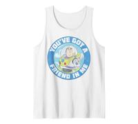 Disney Pixar Toy Story Buzz Friend In Me Tank Top, Men, White, Medium