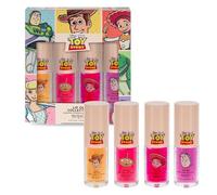 Disney Pixar Toy Story Lip Oil Collection | Officially Licensed | 4 x 4ml | Vanilla Strawberry Cherry Grape | Sheer Shine | Lip Gift Set | Mad Beauty