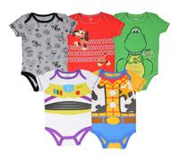 Disney Pixar Toy Story Woody Buzz Lightyear Slinky Dog Infant Baby Boys 5 Pack Bodysuits 24 Months