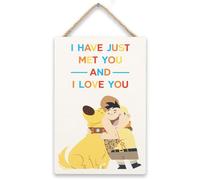 Disney Pixar Up I Have Just Met You And I Love You Hanging Wood Wall Art