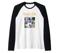 Disney Pixar Up Paradise Falls Adventure is Out There Panels Raglan Baseball Tee