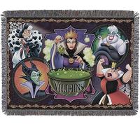 Disney-Pixar Villains, Vile Villains Woven Tapestry Throw Blanket, 48" x 60", Multi Color, 1 Count