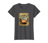 Disney Pixar Wall-E Distressed Border T-Shirt, Women, Dark Heather Grey, Medium