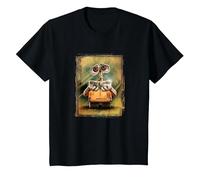 Disney Pixar Wall-E Distressed Border T-Shirt, Youth, Black, Small