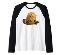 Disney & Pixar's Hoppers Loaf Beaver Big Pose Raglan Baseball Tee