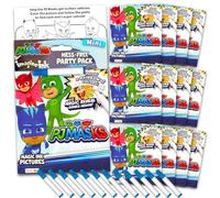 Disney PJ Masks Imagine Ink Coloring Book Set for Kids - Bundle with 12 Pack PJ Masks Mini No-Mess Coloring Books Plus Stickers, More | PJ Masks Party Favors for Boys and Girls