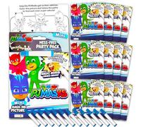 Disney PJ Masks Imagine Ink Coloring Book Set for Kids - Bundle with 12 Pack PJ Masks Mini No-Mess Coloring Books Plus Stickers, More | PJ Masks Party Favors for Boys and Girls