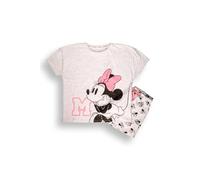 Disney Pjs Minnie Mouse Womens Pyjamas Shorts Set | Ladies Summer Pyjamas | Short-Sleeve Cotton Shorts and Top Set Women Nightwear (UK, Alpha, M, Regular, Regular, Standard, Grey)