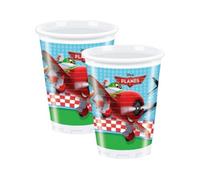 Disney Planes Dusty And Skipper Riley Plastic Disposable Cup (Pack Of 8) Multicoloured (One Size)