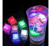 Disney Plastic Led Ice Cubes - 12Pack Flashing, Reusable, Novelty Glow, Colour Changing for Drinks Bucket