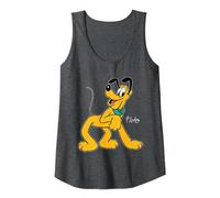 Disney Pluto the Dog Retro Character Pose Trip Matching Tank Top, Women, Dark Heather Grey, Medium