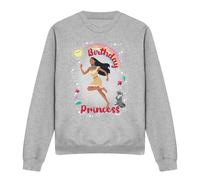 Disney Pocahontas Birthday Princess With Meeko Sweatshirt Light Grey