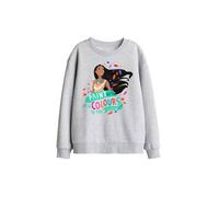 Disney Pocahontas Colours Of The Wind Kids Sweat, Athletic Heather in Light Grey | Size: 7-8 Years Disney Light Grey 7-8 Years