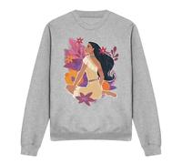 Disney Pocahontas Flowers Sweatshirt Light Grey Light Grey