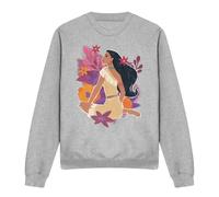 Disney Pocahontas Flowers Sweatshirt Light Grey | Size: Large Disney Light Grey L